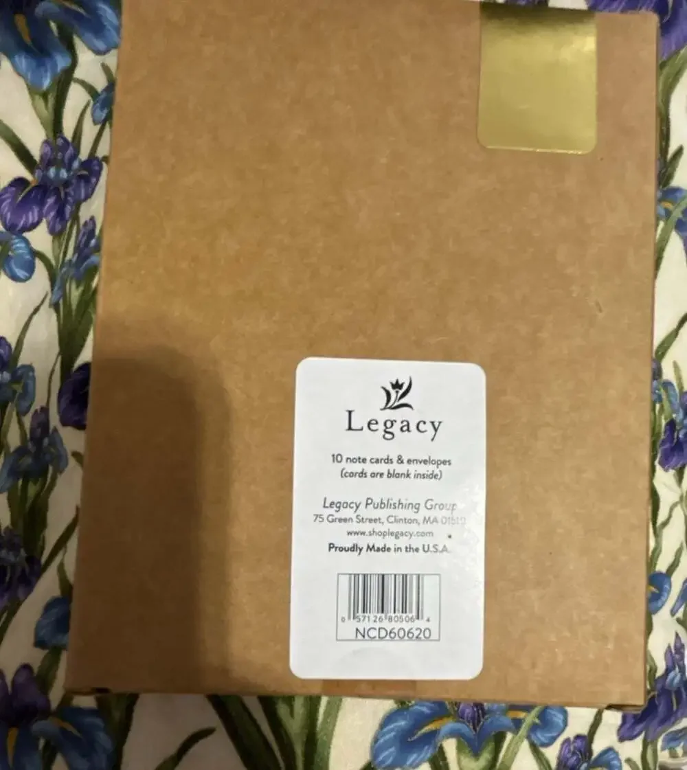 Legacy Pub Group Bluebird & Purple Coneflower 10 Blank Cards/Envelopes